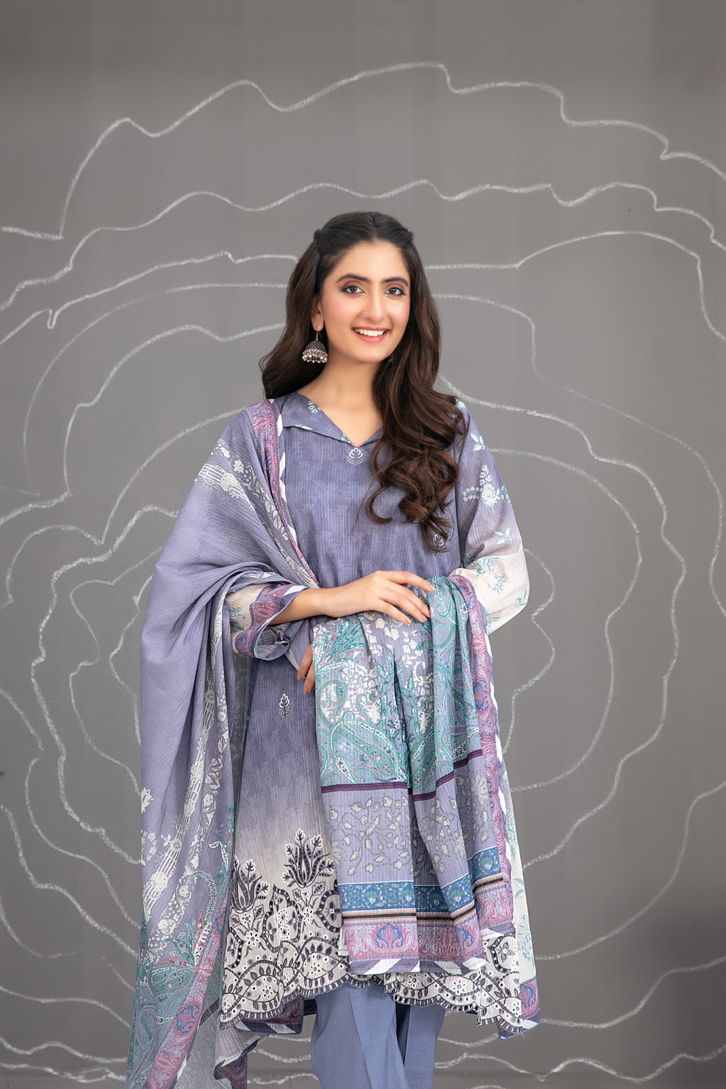 viral lawn dress design