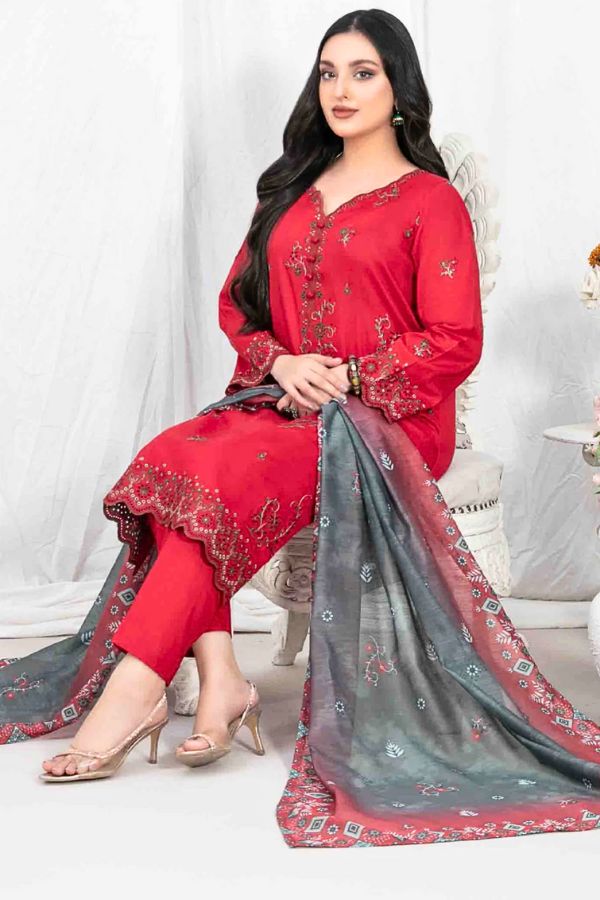 D-2828 Tawakkal Embroidrred lawn